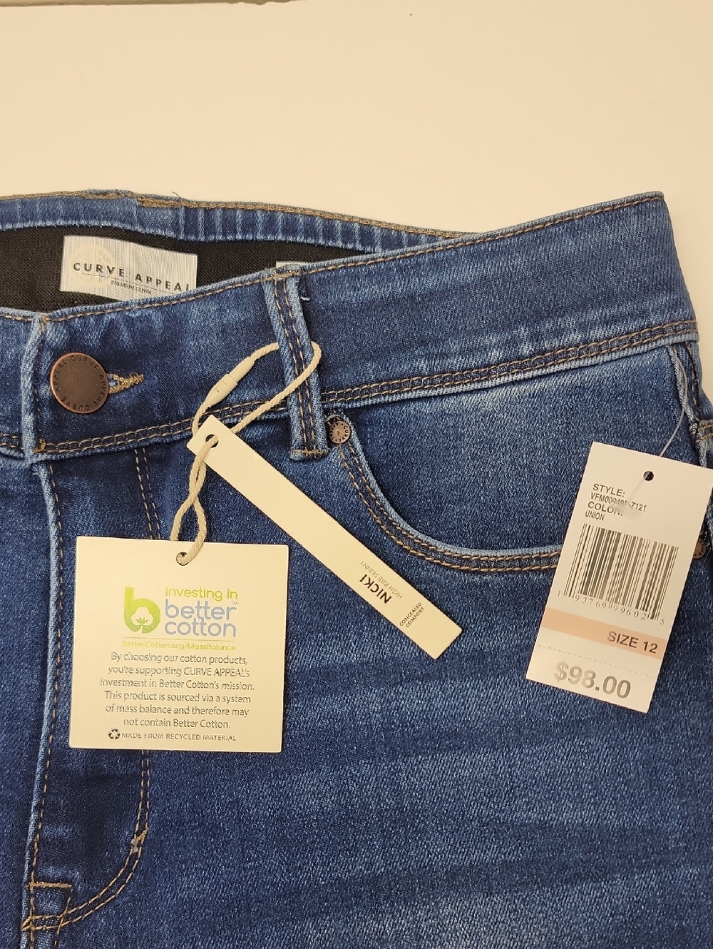 CURVE APPEAL NWT High-Rise Skinny Jeans - Union Blue - Picture 9 of 14